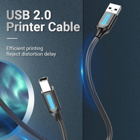 Vention Cable de Impresora USB 2.0 COQBH USB Tipo A a Tipo B, 2m, Negro